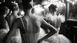 © VikaKa - Candid shots of ballerinas backstage, adjusting their costumes or warming up before a performance