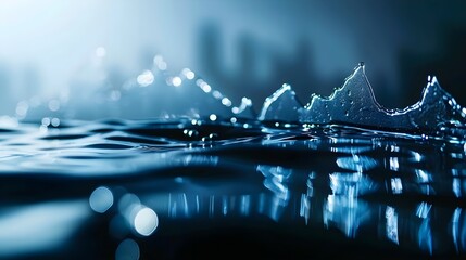 Wall Mural - Stock market tickers abstract technology background symbolizing water as a commodity