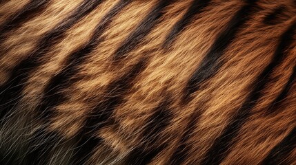 the detailed striped texture of tiger fur