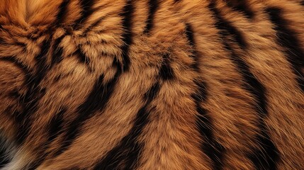 the detailed striped texture of tiger fur