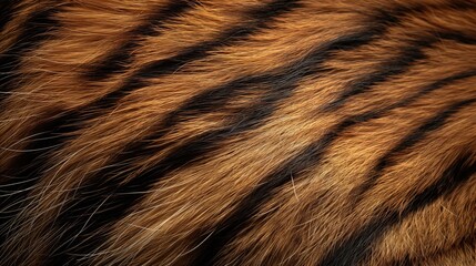 the detailed striped texture of tiger fur
