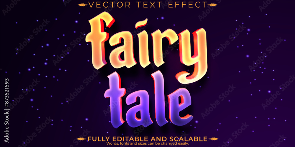 Fairy Tale text effect, editable enchanting and fantasy customizable ...