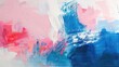 © Julia - Dynamic Abstraction: Blue and Pink Brushstrokes in Expressionist Art