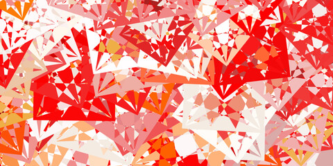 Wall Mural - Light Red vector background with triangles.