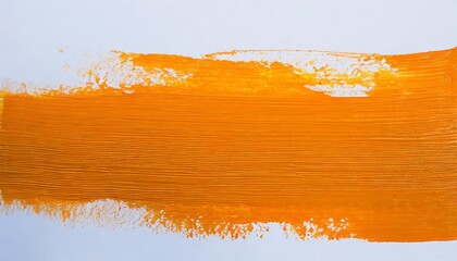 Wall Mural - orange stroke of paint texture isolated on white background , generated by AI