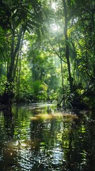 Poster - Sunlit Jungle Creek