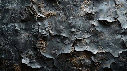 Canvas Print - Weathered metal surface with space for text Concept of perseverance