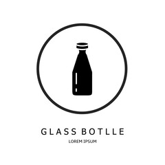 Sticker - Logo vector design for business. Glass bottle logos.