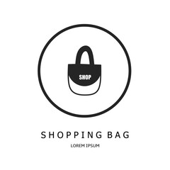 Canvas Print - Logo vector design for business. Shopping bag logos.