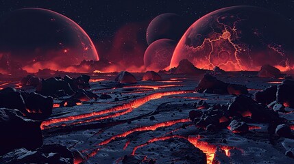 Canvas Print - Volcanic Planet