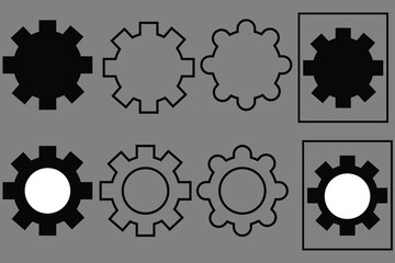 Settings icon. Cog, Gear, Settings tools icon. Vector
