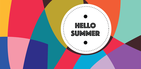 Aufkleber - Vector Colorful liquid and fluid background for summer collection