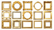 © Bounpaseuth - decorative frames banner label collection png transparent background transform Your designs with gold frame