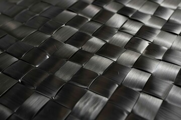 Poster - Black Woven Pattern Abstract Background