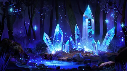 Sticker - Magical Crystal Forest