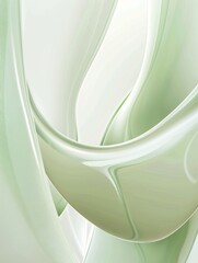 Poster - An abstract background with soft green and white curving shapes and lines. 