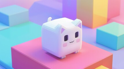 Sticker - With its sweet demeanor and lovable personality, the isometric cutie had a knack for brightening even the gloomiest of days.