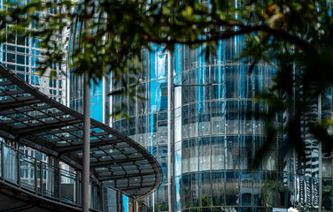 Modern financial skyscrapers in Hong Kong