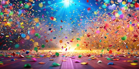 Poster - Vibrant confetti party with abstract background, celebration, colorful, festive, party, confetti, vibrant, abstract, background