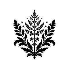 Wall Mural - vegetable in decorative emblem ornament.