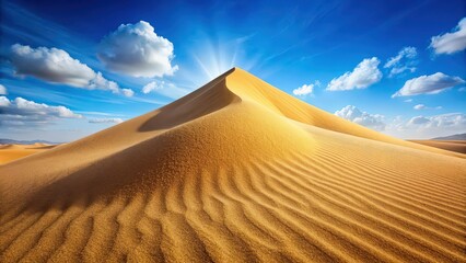 Sticker - Desert sand dune pile on background, desert, sand, dune, pile, isolated,texture, arid, dry, nature, terrain