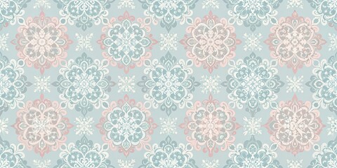 Wall Mural - Soft hues of grey, sky blue, and light pink backgrounds adorned with delicate shapes for a serene wallpaper , serene, soft