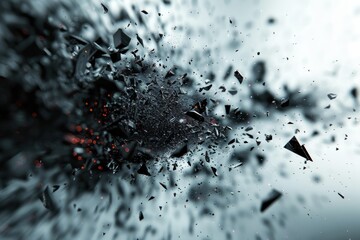 Wall Mural - A space filled with debris and fire