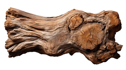 Wall Mural - driftwood log isolated on transparent background