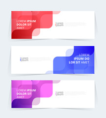 Poster - Geometric banner design with Vector presentation template.