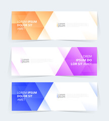 Poster - Geometric banner design with Vector presentation template.