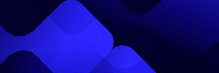 Poster - Abstract Dark Blue fluid gradient Geometric banner design background.