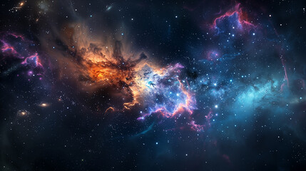 Wall Mural - fiery cosmic explosion
