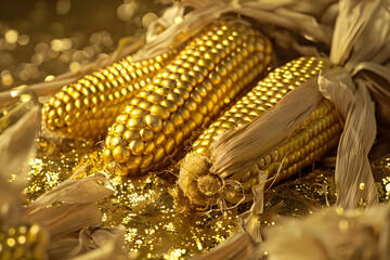 Sticker - Corncobs made of gold