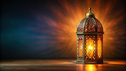 Sticker - Arabic lantern glowing in the dark , Arabic, lantern, glowing, night, illumination, culture, Ramadan, traditional, decoration