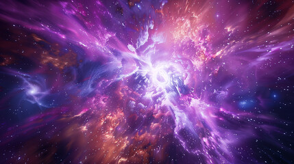 Wall Mural - purple big bang explosion