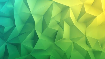 Vibrant abstract triangular bio background in yellow and green hues.