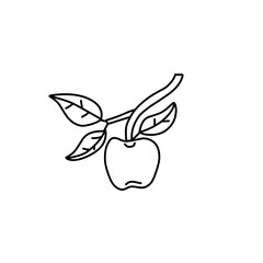 Wall Mural - Apple outline 