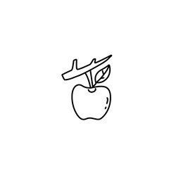 Wall Mural - Apple outline 