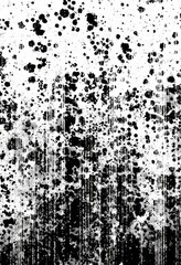 Wall Mural - Black and White Grunge Vector Seamless Pattern for Design Background