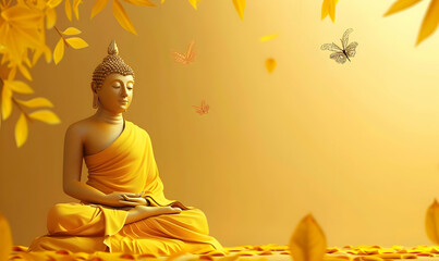 Buddha Jayanti or Buddha Purnima copy space