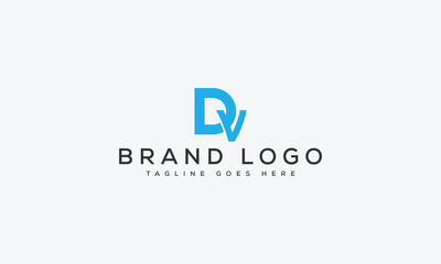 Wall Mural - letter DV logo design vector template design for brand.