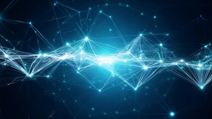 Poster - Abstract digital background with glowing lights and stars, perfect for space, science, or Christmas designs