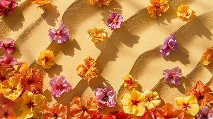 Poster - Floral Arrangement on Sandy Surface