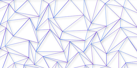 Poster - Geometric low poly graphic. Background of triangular facets. editable stroke width, blue gradient abstract triangle seamless pattern from network triangular cells, wallpaper background design.