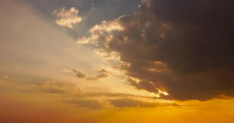 Wall Mural - Timelapse sunset in the sky