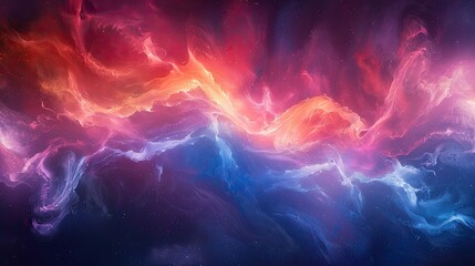Wall Mural - A vibrant neon gradient background with electric blues, pinks, and purples.