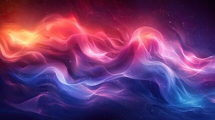Wall Mural - A vibrant neon gradient background with electric blues, pinks, and purples.