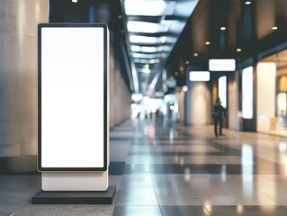Aufkleber - Blank digital signage screen in a public place, ideal for customization, generative ai