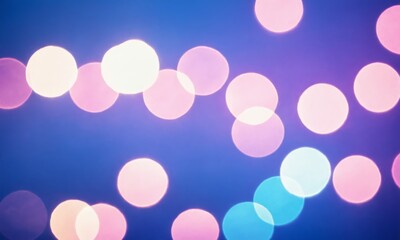 Wall Mural - Bokeh lights in a soft, colorful pattern