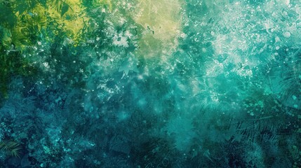 Wall Mural - Abstract Green and Blue Watercolor Background